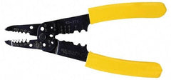 Ideal - 18 to 8 AWG Capacity Wire Stripper/Crimper - 8-3/4" OAL, Plastic Cushion Handle - Americas Industrial Supply