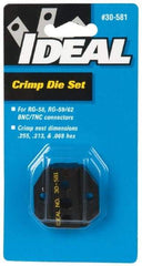 Ideal - RG-58, RG-59/62 Crimping Die Set - Use with Crimpmaster Ratcheting Crimp Tool - Americas Industrial Supply