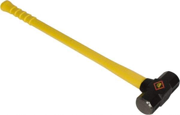 NUPLA - 10 Lb Head, Sledge Hammer - Steel Head, 2-1/2" Face Diam, Fiberglass Handle - Americas Industrial Supply