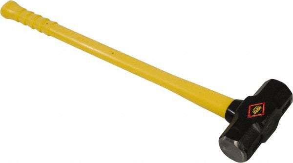 NUPLA - 12 Lb Head, Sledge Hammer - Steel Head, 2-1/2" Face Diam, Fiberglass Handle - Americas Industrial Supply