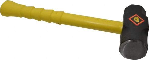 NUPLA - 8 Lb Head, 16" Long Sledge Hammer - Steel Head, 2-1/4" Face Diam, Fiberglass Handle - Americas Industrial Supply