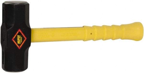 NUPLA - 10 Lb Head, 16" Long Sledge Hammer - Steel Head, 2-1/2" Face Diam, Fiberglass Handle - Americas Industrial Supply