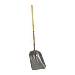 NUPLA - 19-3/4" High x 15-1/4" Wide Square Aluminum Shovel - 48" Long Fiberglass Straight Handle - Americas Industrial Supply