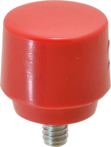 NUPLA - 1" Face Diam, Grade Medium, Red Hammer Tip/Face - Plastic - Americas Industrial Supply