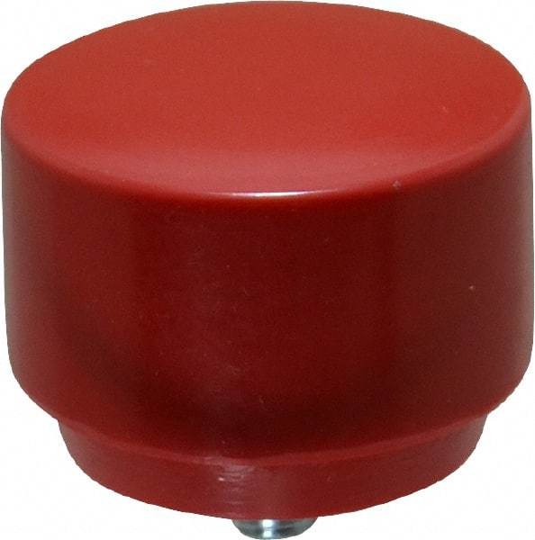 NUPLA - 2" Face Diam, Grade Medium, Red Hammer Tip/Face - Plastic - Americas Industrial Supply