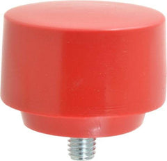 NUPLA - 2-1/2" Face Diam, Grade Medium, Red Hammer Tip/Face - Plastic - Americas Industrial Supply