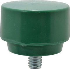 NUPLA - 1-1/2" Face Diam, Grade Tough, Green Hammer Tip/Face - Plastic - Americas Industrial Supply