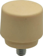 NUPLA - 1" Face Diam, Grade Medium Hard, Cream Hammer Tip/Face - Plastic - Americas Industrial Supply