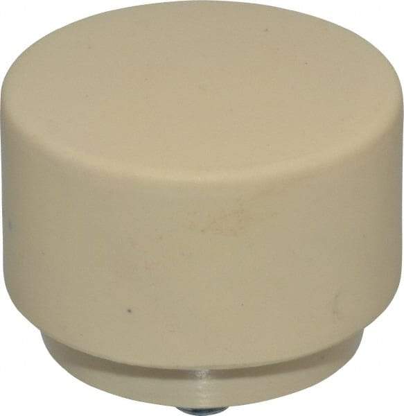 NUPLA - 2" Face Diam, Grade Medium Hard, Cream Hammer Tip/Face - Plastic - Americas Industrial Supply