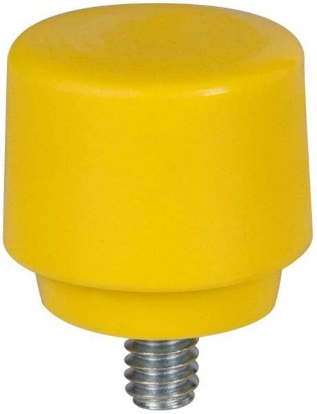 NUPLA - 1" Face Diam, Grade Extra Hard, Yellow Hammer Tip/Face - Plastic - Americas Industrial Supply