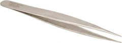 Aven - 4-3/4" OAL OO-SA Precision Tweezers - Straight, Fine Tips - Americas Industrial Supply