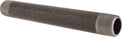 Made in USA - Schedule 80, 1" Diam x 10" Long Black Pipe Nipple - Threaded - Americas Industrial Supply