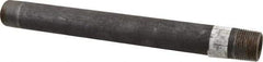 Made in USA - Schedule 80, 1" Diam x 12" Long Black Pipe Nipple - Threaded - Americas Industrial Supply