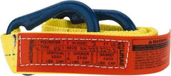 Lift-All - 3' Long x 2" Wide, 3,200 Lb Vertical Capacity, 1 Ply, Polyester Web Sling - 2,500 Lb Choker Capacity, Yellow - Americas Industrial Supply