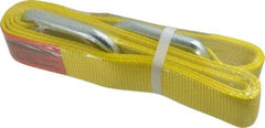 Lift-All - 8' Long x 2" Wide, 3,200 Lb Vertical Capacity, 1 Ply, Polyester Web Sling - 2,500 Lb Choker Capacity, Yellow - Americas Industrial Supply