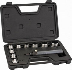 General - 10 Piece, 1/4 to 1", Hollow Punch Set - Comes in Plastic Case - Americas Industrial Supply