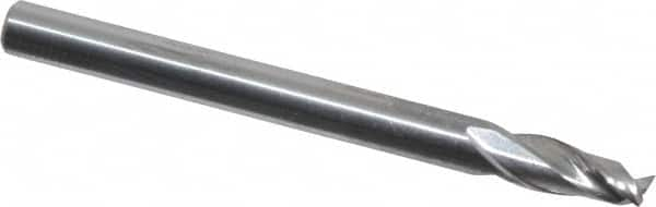 OSG - 1/8", 2 Flute, Single End, Solid Carbide, 0.01" Corner Radius End Mill - 1-1/2" OAL, 30° Helix, Right Hand Flute, 1/4" LOC, Right Hand Cut - Americas Industrial Supply