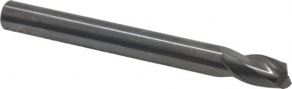 OSG - 1/4", 2 Flute, Single End, Solid Carbide, 0.02" Corner Radius End Mill - 2-1/2" OAL, 30° Helix, Right Hand Flute, 3/8" LOC, Right Hand Cut - Americas Industrial Supply