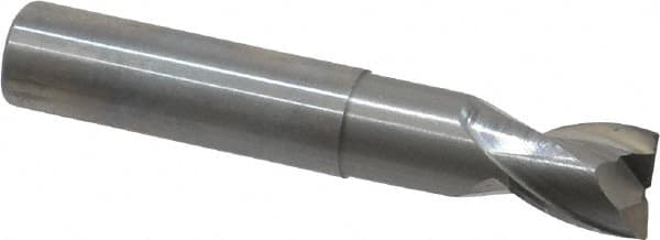 OSG - 1/2", 1/2" LOC, 1/2" Shank Diam, 3" OAL, 2 Flute, Solid Carbide Square End Mill - Single End, Uncoated, Spiral Flute, 30° Helix, Centercutting, Right Hand Cut, Right Hand Flute, Series 2023 - Americas Industrial Supply