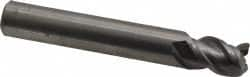 OSG - 3/8", 3 Flute, Single End, Solid Carbide, 0.03" Corner Radius End Mill - 2-1/2" OAL, 45° Helix, Right Hand Flute, 1/2" LOC, Right Hand Cut - Americas Industrial Supply