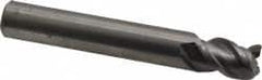 OSG - 3/8", 3 Flute, Single End, Solid Carbide, 0.03" Corner Radius End Mill - 2-1/2" OAL, 45° Helix, Right Hand Flute, 1/2" LOC, Right Hand Cut - Americas Industrial Supply