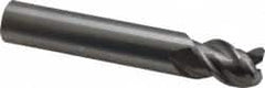 OSG - 1/2", 3 Flute, Single End, Solid Carbide, 0.06" Corner Radius End Mill - 3" OAL, 45° Helix, Right Hand Flute, 5/8" LOC, Right Hand Cut - Americas Industrial Supply