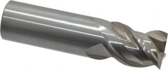 OSG - 1", 1-1/4" LOC, 1" Shank Diam, 4" OAL, 3 Flute, Solid Carbide Square End Mill - Single End, Uncoated, Spiral Flute, 45° Helix, Centercutting, Right Hand Cut, Right Hand Flute, Series 2041 - Americas Industrial Supply