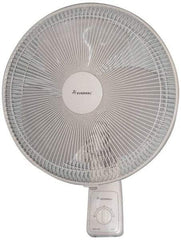 Comfort Zone - 16" Blade, 1/20 hp, 2,300 Max CFM, Single Phase Oscillating Wall Mounting Fan - 0.47 Amps, 120 Volts, 3 Speed - Americas Industrial Supply