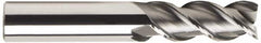 OSG - 5/8", 3 Flute, Single End, Solid Carbide, 0.09" Corner Radius End Mill - 3-1/2" OAL, 45° Helix, Right Hand Flute, 1-5/8" LOC, Right Hand Cut - Americas Industrial Supply