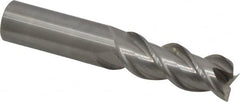 OSG - 5/8", 1-5/8" LOC, 5/8" Shank Diam, 3-1/2" OAL, 3 Flute, Solid Carbide Square End Mill - Single End, Uncoated, Spiral Flute, 45° Helix, Centercutting, Right Hand Cut, Right Hand Flute, Series 2042 - Americas Industrial Supply