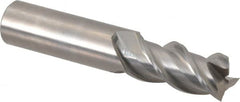 OSG - 3/4", 1-5/8" LOC, 3/4" Shank Diam, 4" OAL, 3 Flute, Solid Carbide Square End Mill - Single End, Uncoated, Spiral Flute, 45° Helix, Centercutting, Right Hand Cut, Right Hand Flute, Series 2042 - Americas Industrial Supply
