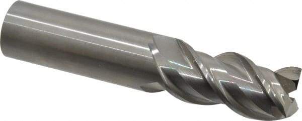 OSG - 1", 2" LOC, 1" Shank Diam, 5" OAL, 3 Flute, Solid Carbide Square End Mill - Single End, Uncoated, Spiral Flute, 45° Helix, Centercutting, Right Hand Cut, Right Hand Flute, Series 2042 - Americas Industrial Supply