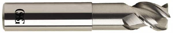 OSG - 1", 3 Flute, Single End, Solid Carbide, 0.09" Corner Radius End Mill - 5" OAL, Right Hand Flute, 1" LOC, Right Hand Cut, 2-5/8" Extended Reach - Americas Industrial Supply