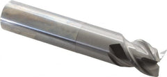 OSG - 3/4", 3/4" LOC, 3/4" Shank Diam, 4" OAL, 3 Flute, Solid Carbide Square End Mill - Single End, Uncoated, Spiral Flute, 45° Helix, Right Hand Cut, Right Hand Flute, Series 2043 - Americas Industrial Supply