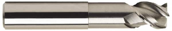 OSG - 5/8", 3 Flute, Single End, Solid Carbide, 0.09" Corner Radius End Mill - 6" OAL, 45° Helix, Right Hand Flute, 5/8" LOC, Right Hand Cut, 2-3/8" Extended Reach - Americas Industrial Supply