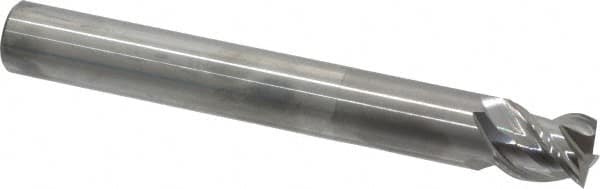 OSG - 3/4", 3/4" LOC, 3/4" Shank Diam, 6" OAL, 3 Flute, Solid Carbide Square End Mill - Single End, Uncoated, Spiral Flute, 45° Helix, Right Hand Cut, Right Hand Flute, Series 2048 - Americas Industrial Supply