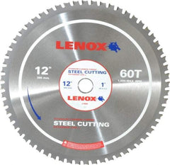 Lenox - 12" Diam, 1" Arbor Hole Diam, 60 Tooth Wet & Dry Cut Saw Blade - Titanium Carbide-Tipped, General Purpose Action, Standard Round Arbor - Americas Industrial Supply