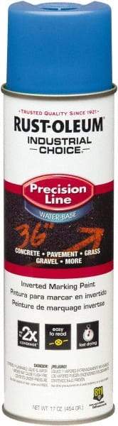 Rust-Oleum - 17 fl oz Blue Marking Paint - Water-Based Formula - Americas Industrial Supply