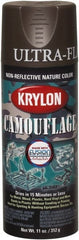 Krylon - 11 oz Brown Flat Finish Latex Paint - Exact Industrial Supply