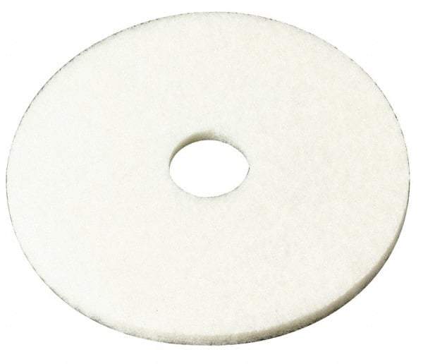 3M - Spray Buffing Pad - 18" Machine, White Pad, Polyester - Americas Industrial Supply