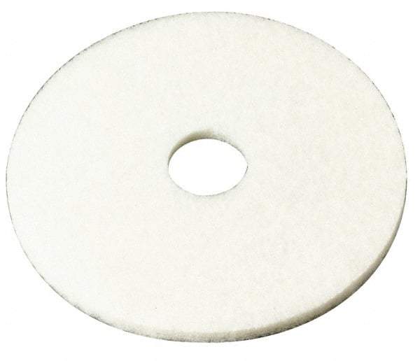 3M - Spray Buffing Pad - 20" Machine, White Pad, Polyester - Americas Industrial Supply