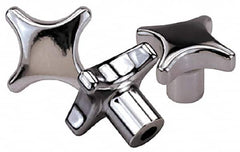 KIPP - 1.57" Head Diam, 4 Point Lobed Knob - 5/16" Hole, Stainless Steel - Americas Industrial Supply