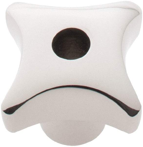 KIPP - 1-1/4" Head Diam, 4 Point Lobed Knob - 1/4" Hole, Stainless Steel - Americas Industrial Supply