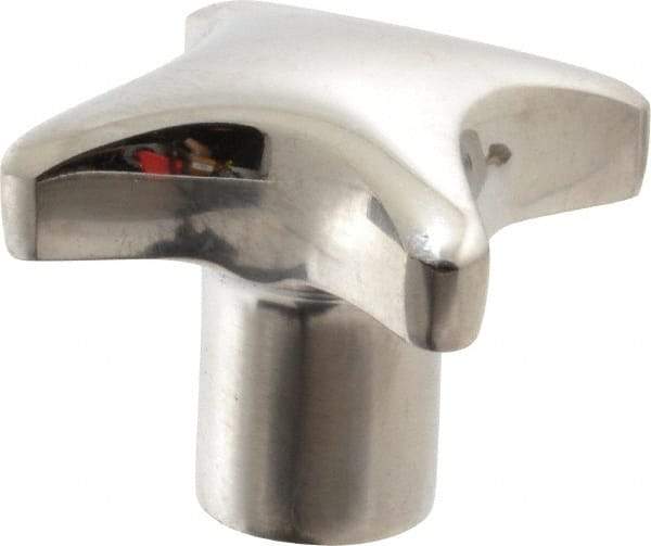 KIPP - 1.96" Head Diam, 4 Point Lobed Knob - 3/8" Hole, Stainless Steel - Americas Industrial Supply