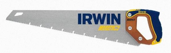 Irwin - 20" High Carbon Steel Blade Carpenter Saw - Wood Handle, ProTouch Handle over Hardwood, 24" OAL - Americas Industrial Supply