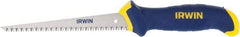 Irwin - 6-1/2" High Carbon Steel Blade Drywall Saw - Wood Handle, Ergonomic, 13-5/8" OAL - Americas Industrial Supply