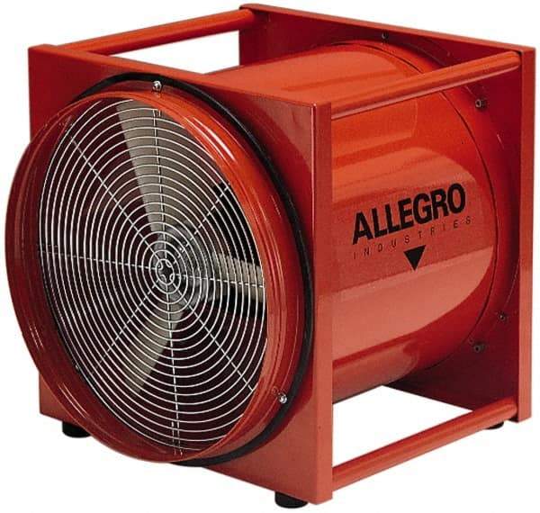 Allegro - 20" Inlet, Electric AC Axial Blower - 0.5 hp, 2,950 CFM (Two 90° Bends), 3,150 CFM (One 90° Bend) & 4,650 CFM (Free Air), Explosion Proof, 230 Max Voltage Rating - Americas Industrial Supply