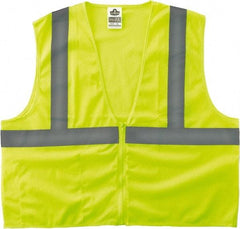 Ergodyne - Size 4X/5XL High Visibility Lime Mesh General Purpose Vest - 58 to 64" Chest, ANSI/ISEA 107, Zipper Closure, 1 Pocket, Polyester - Americas Industrial Supply