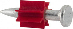 Powers Fasteners - 0.145" Shank Diam, Grade 1062 Steel Powder Actuated Drive Pin - 0.3" Head Diam, 1" Shank Length - Americas Industrial Supply