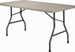 NPS - 60" Long x 30" Wide x 29-1/2" High, Lightweight Folding Table - Light Gray - Americas Industrial Supply